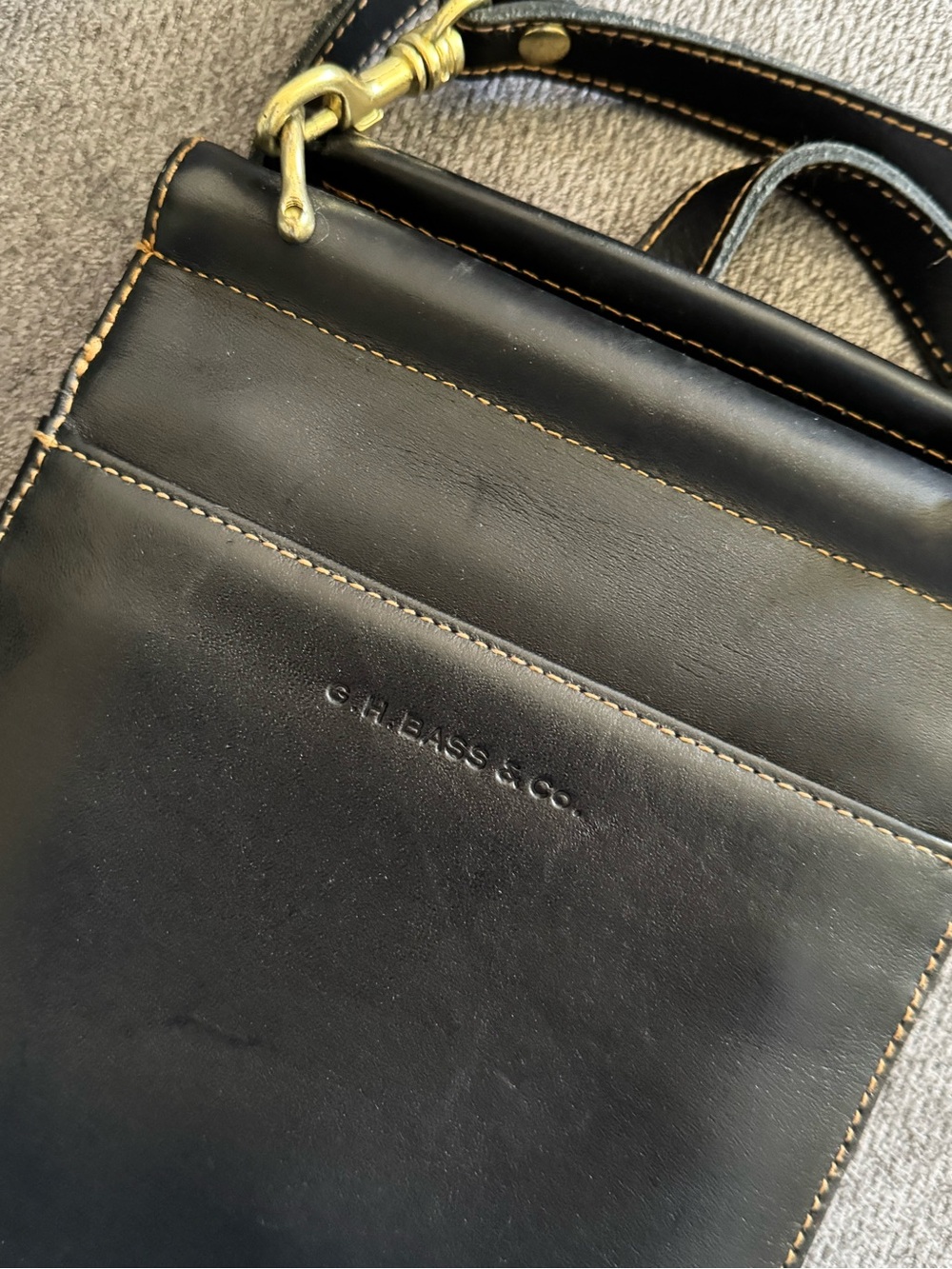G.H. Bass Leather Crossbody - Picture 3 of 4